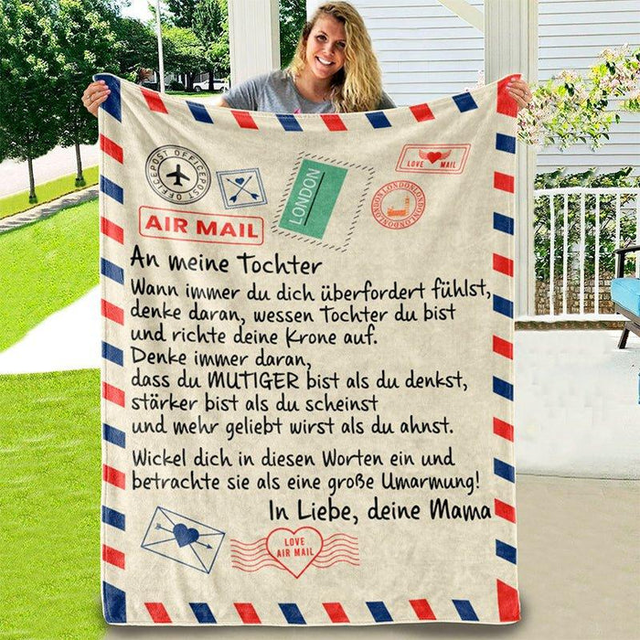 Decke von Mutter zu Tochter - "Liebe Brief"