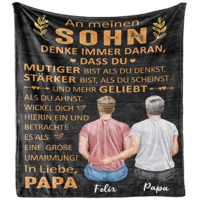 Du bist mehr geliebt - Geschenk für Sohn, Tochter - Personalisierte Fleecedecke/Sherpa Decke