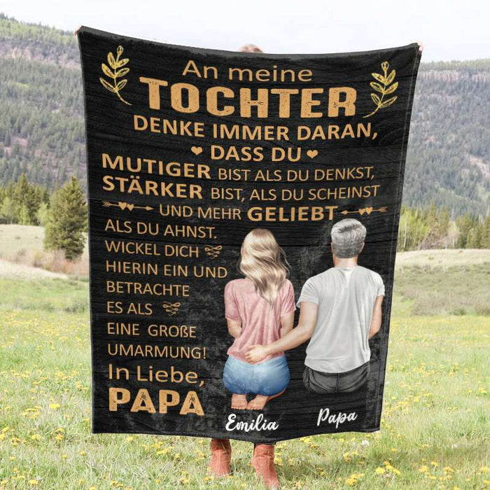 Du bist mehr geliebt - Geschenk für Sohn, Tochter - Personalisierte Fleecedecke/Sherpa Decke