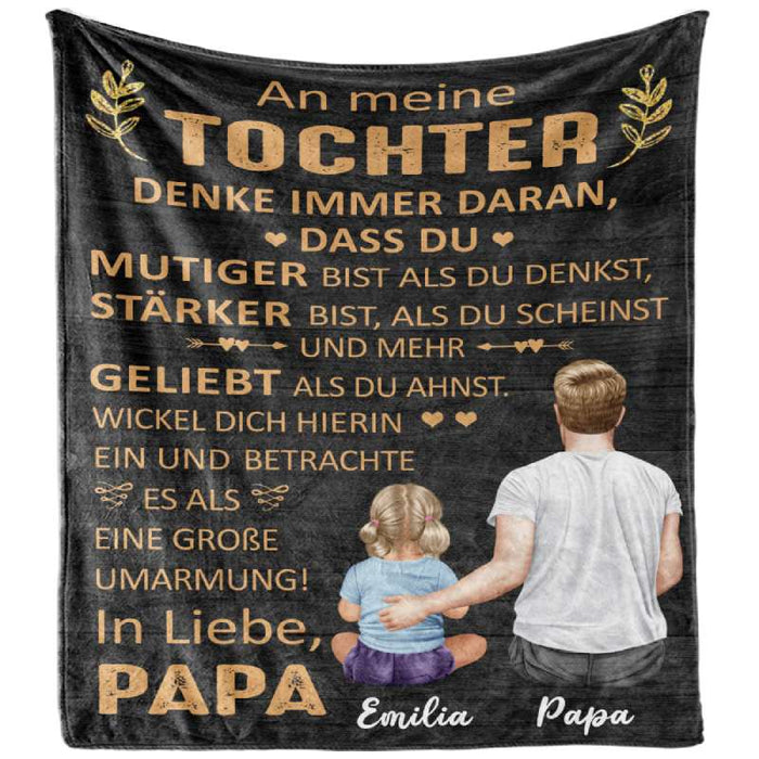 Du bist mehr geliebt - Geschenk für Sohn, Tochter - Personalisierte Fleecedecke/Sherpa Decke