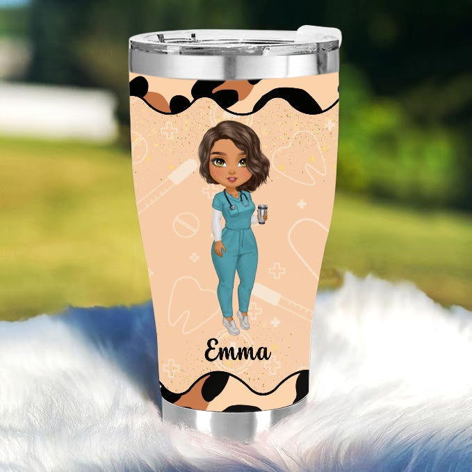 Kaffee, Peelings Und Gummihandschuhe – Geschenk für eine Krankenschwester – Personalisierter Becher