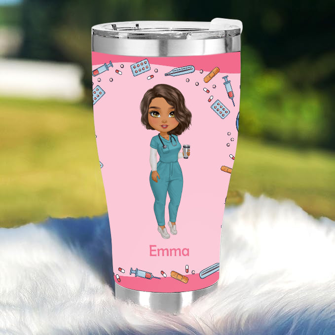 Krankenschwester Nährwertangaben - Geschenk für Krankenschwestern - Personalisierter Becher