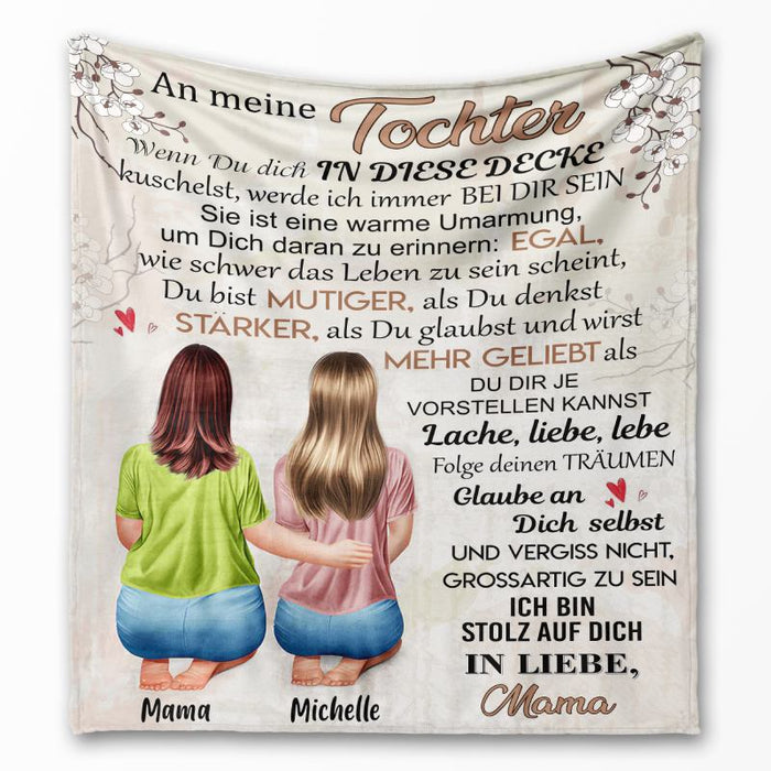 Du bist stärker als du glaubst - Geschenk für Tochter - Personalisierte Fleecedecke/Sherpa Decke