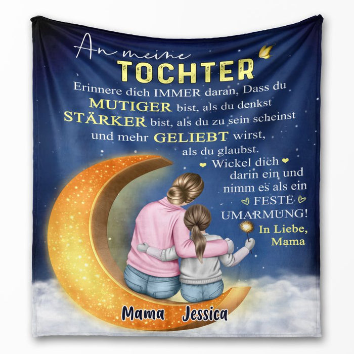 Dass du mutiger bist, als du denkst – Geschenk für Sohn/Tochter – Personalisierte Fleecedecke/Sherpa Decke