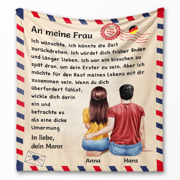 Mit dir zusammen sein - Geschenk für Frau - Personalisierte Fleecedecke/Sherpa Decke