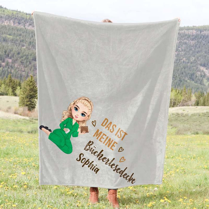 Meine Lese-Decke - Geschenk für Bücherliebhaber - Personalisierte Fleecedecke