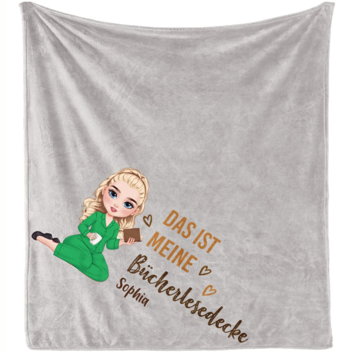 Meine Lese-Decke - Geschenk für Bücherliebhaber - Personalisierte Fleecedecke