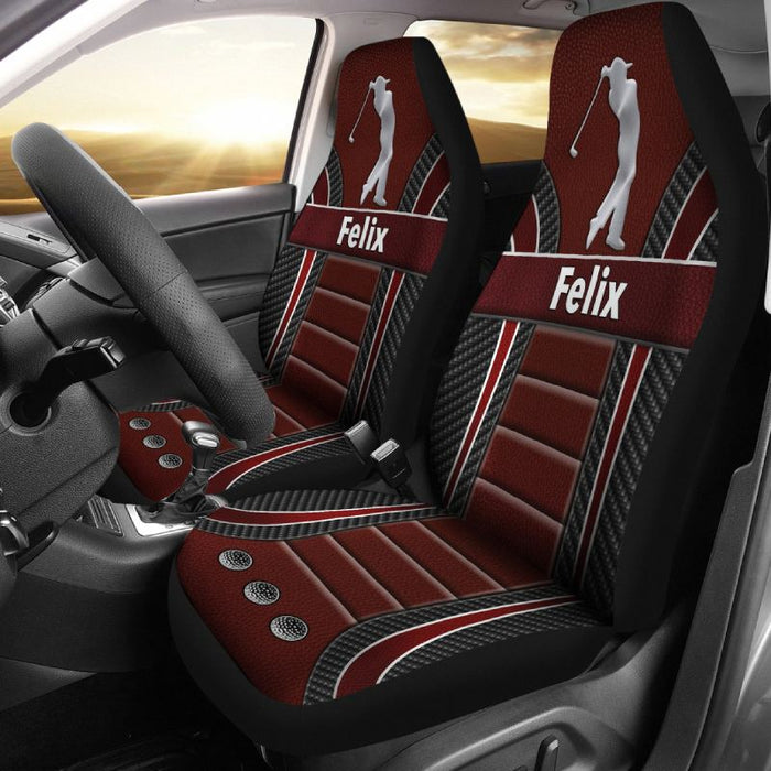 Personalisierte Golf-Autositzbezüge (2 Stück, universelle Passform)