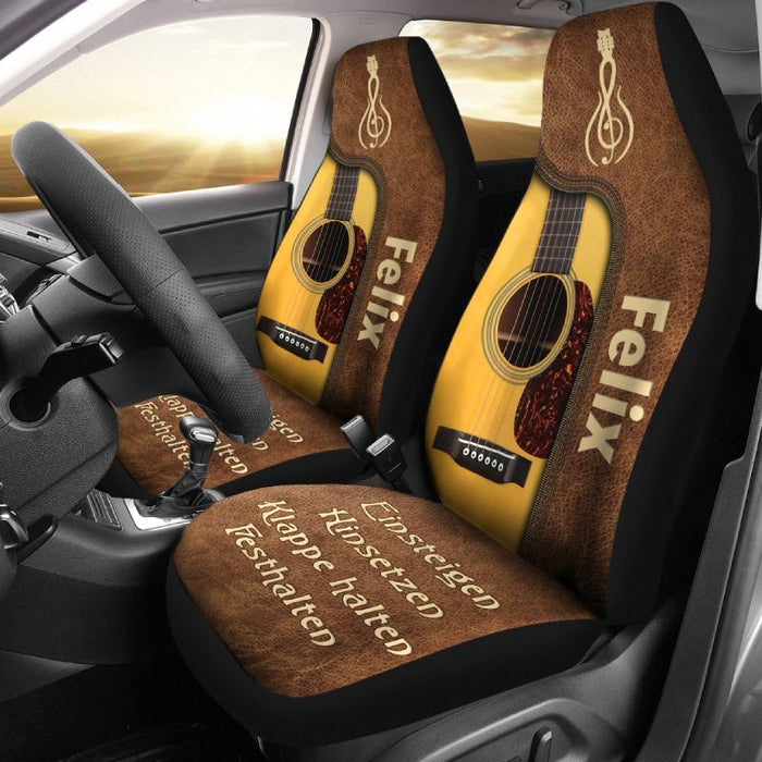 Personalisierte Gitarren-Autositzbezüge (2 Stück, universelle Passform)