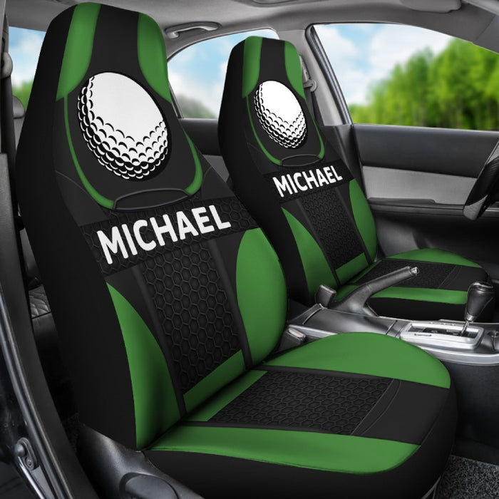 Personalisierte Autositzbezüge - Golfball (2 Stück, universelle Passform)