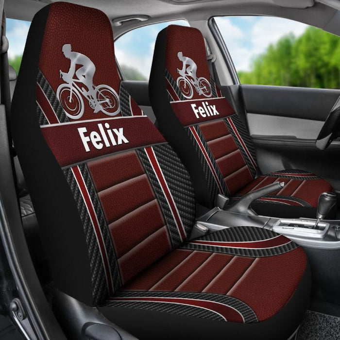 Personalisierte Radsport-Autositzbezüge (2 Stück, universelle Passform)