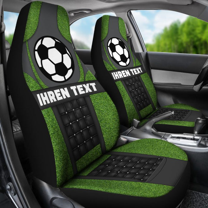 Personalisierte Autositzbezüge - Fußballfeld (2 Stück, universelle Passform)