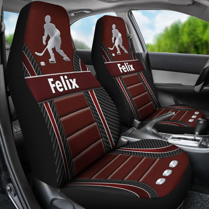 Personalisierte Hockey-Autositzbezüge(2 Stück, universelle Passform)