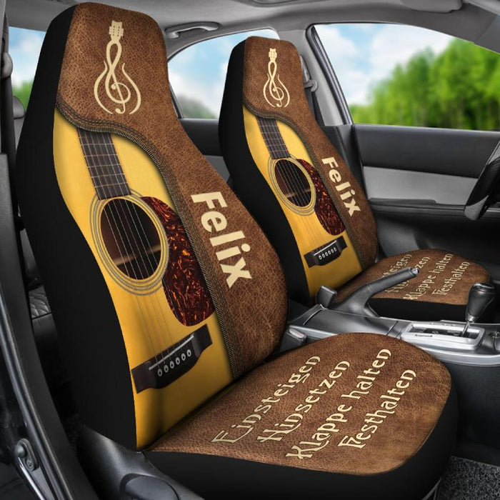 Personalisierte Gitarren-Autositzbezüge (2 Stück, universelle Passform)