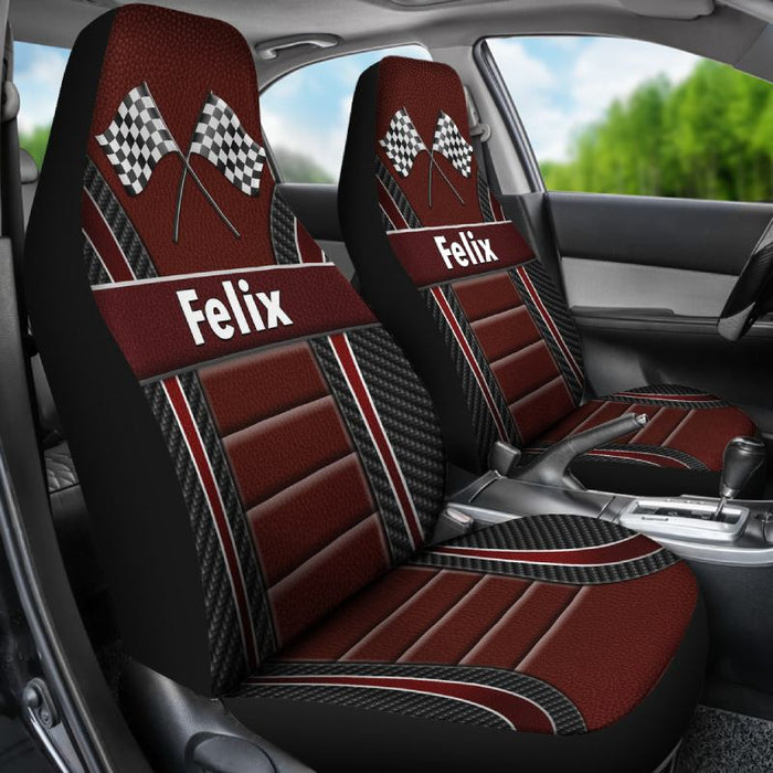 Personalisierte Formel-1-Autositzbezüge (2 Stück, universelle Passform)