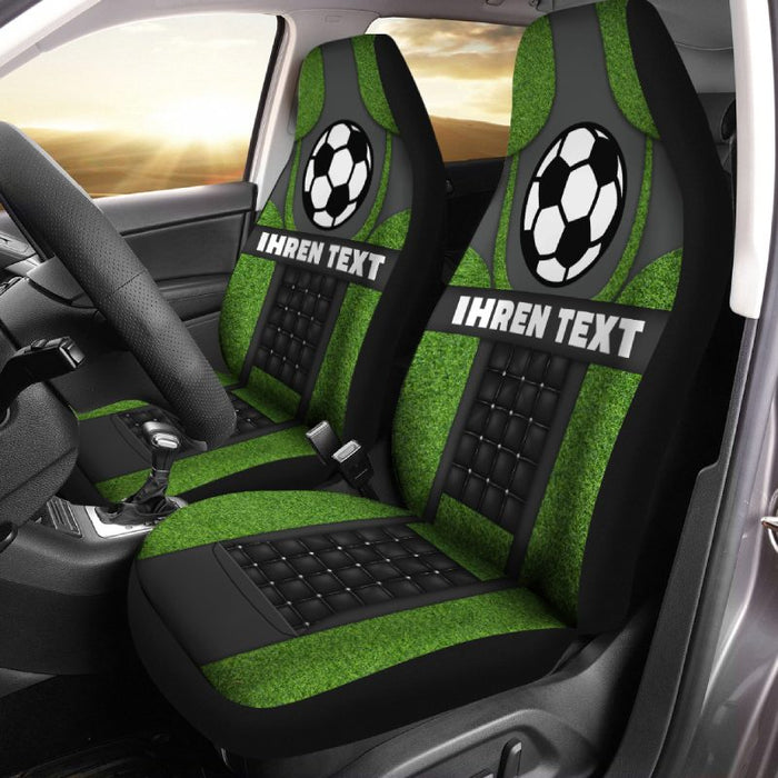 Personalisierte Autositzbezüge - Fußballfeld (2 Stück, universelle Passform)