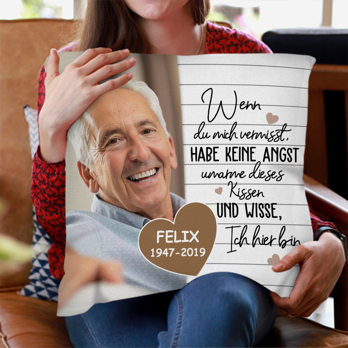 Ich Hier Bin  - Erinnerungsgeschenk - Personalisierte Kissen