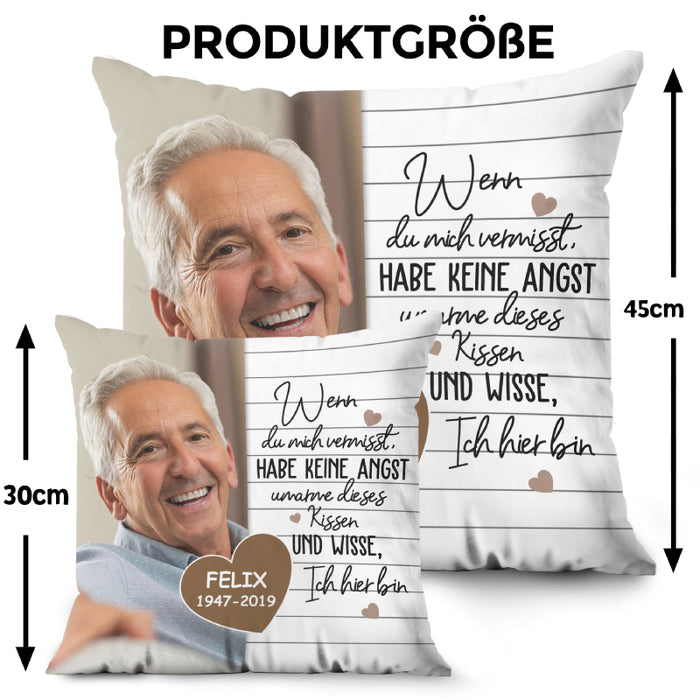 Ich Hier Bin  - Erinnerungsgeschenk - Personalisierte Kissen