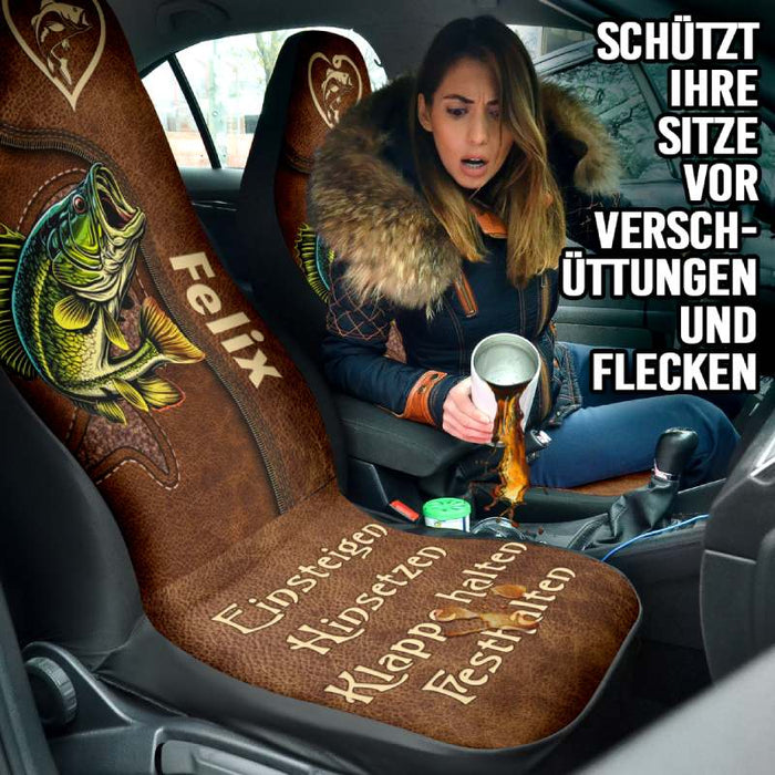 Personalisierte Angel-Autositzbezüge (2 Stück, universelle Passform)