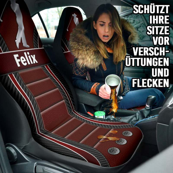 Personalisierte Golf-Autositzbezüge (2 Stück, universelle Passform)