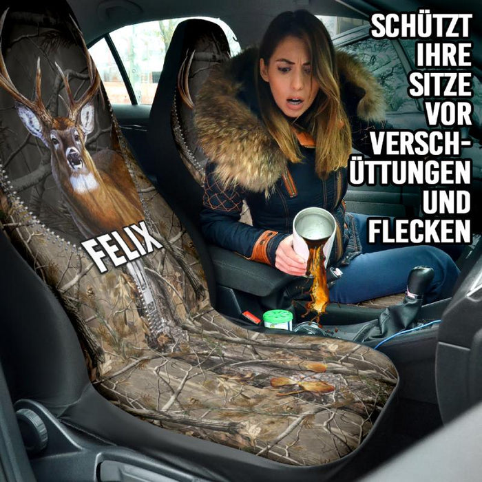Personalisierte Jagd-Autositzbezüge  (2 Stück, universelle Passform)