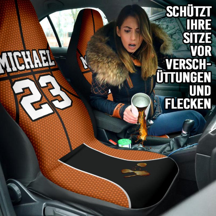 Personalisierte Autositzbezüge - Strukturball (2 Stück, universelle Passform)