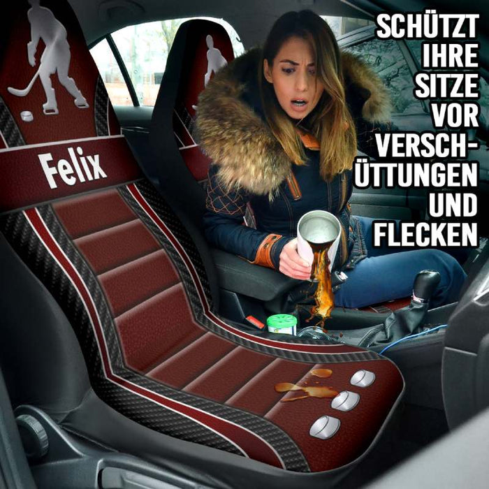 Personalisierte Hockey-Autositzbezüge(2 Stück, universelle Passform)