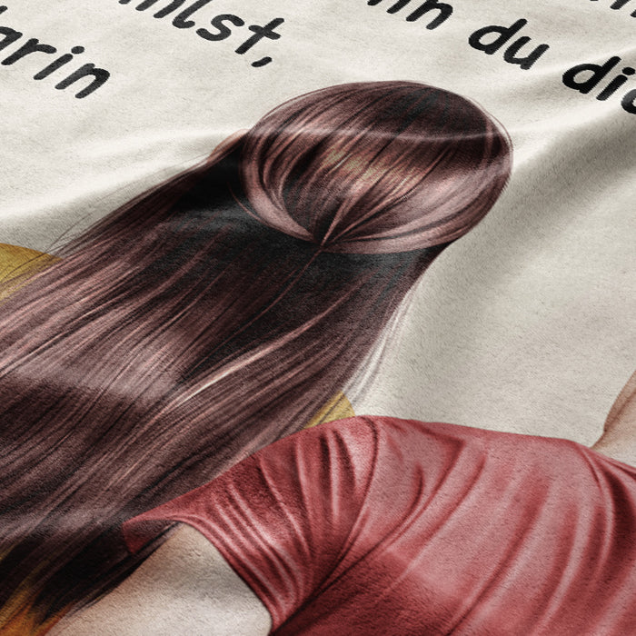 Mit dir zusammen sein - Geschenk für Frau - Personalisierte Fleecedecke/Sherpa Decke