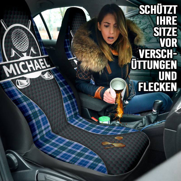 Personalisierte Autositzbezüge - Golfclub (2 Stück, universelle Passform)