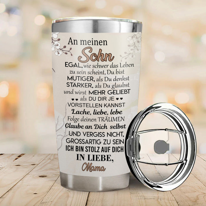 Du bist stärker als du glaubst – Geschenk für Tochter / Sohn – Personalisierter Becher