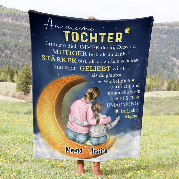 Dass du mutiger bist, als du denkst – Geschenk für Sohn/Tochter – Personalisierte Fleecedecke/Sherpa Decke