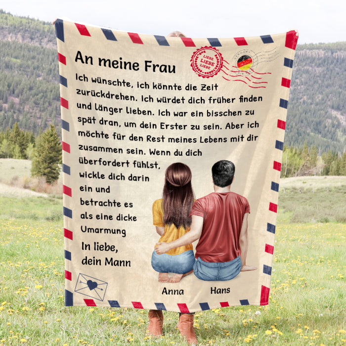 Mit dir zusammen sein - Geschenk für Frau - Personalisierte Fleecedecke/Sherpa Decke