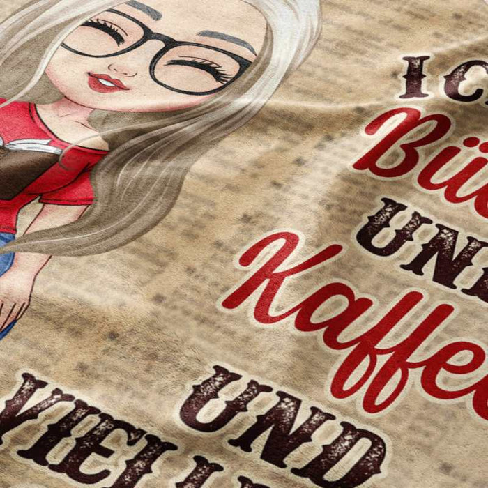 Nur noch ein Kapitel - Geschenk für Buchliebhaber - Personalisierte Fleecedecke/Sherpa Decke