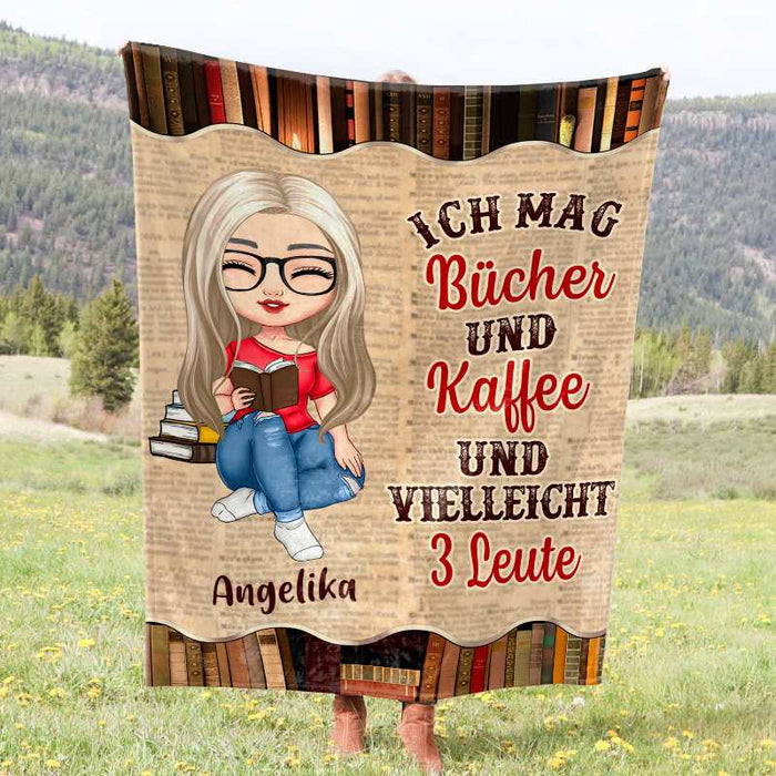 Nur noch ein Kapitel - Geschenk für Buchliebhaber - Personalisierte Fleecedecke/Sherpa Decke