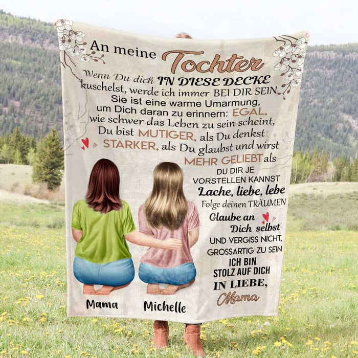 Du bist stärker als du glaubst - Geschenk für Tochter - Personalisierte Fleecedecke/Sherpa Decke