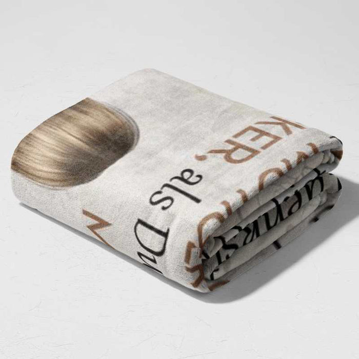 Du bist stärker als du glaubst - Geschenk für Tochter - Personalisierte Fleecedecke/Sherpa Decke