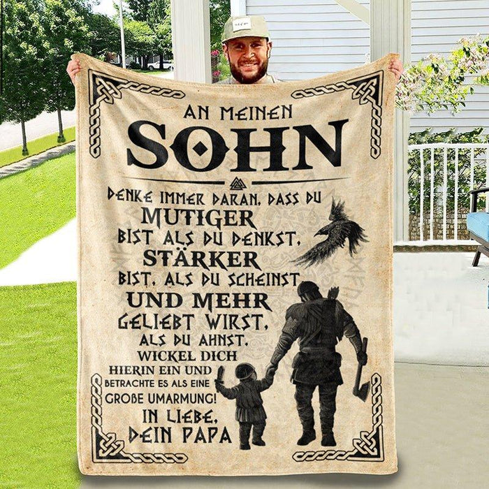 Decke vom Vater an den Sohn - "Mein kleiner Gewinner"