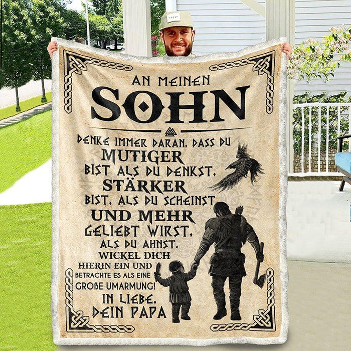 Decke vom Vater an den Sohn - "Mein kleiner Gewinner"