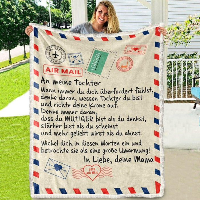 Decke von Mutter zu Tochter - "Liebe Brief"