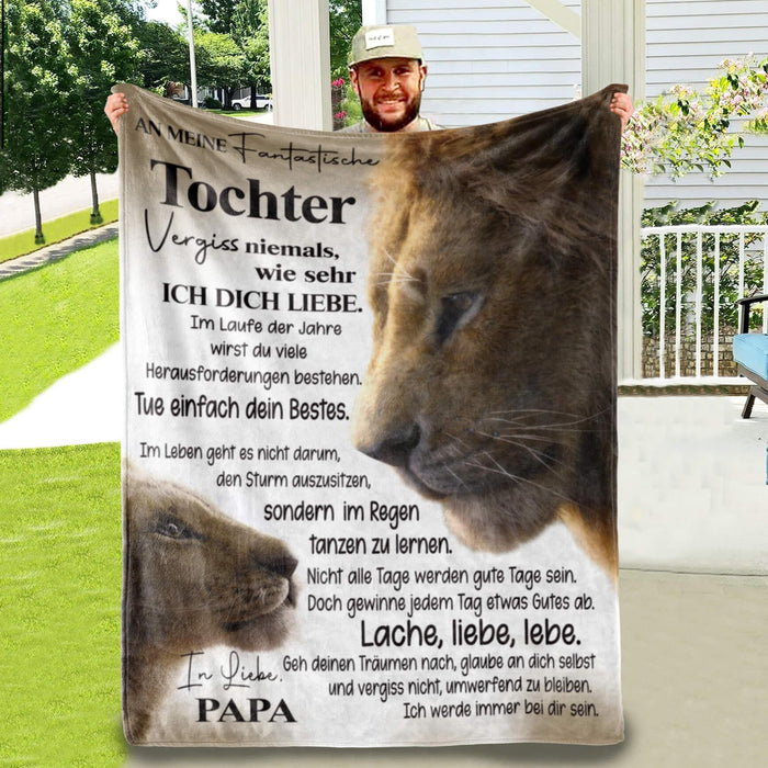Decke vom Vater an die Tochter - "Ich bin immer bei dir"